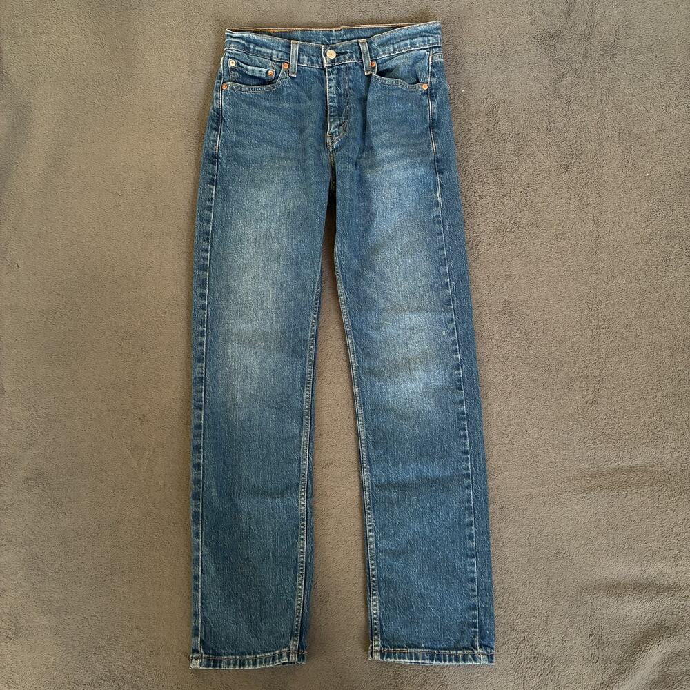 Levi's 505 Medium Wash Indigo Denim 5 Pockets Straight Leg Jeans Mens Size 30x32